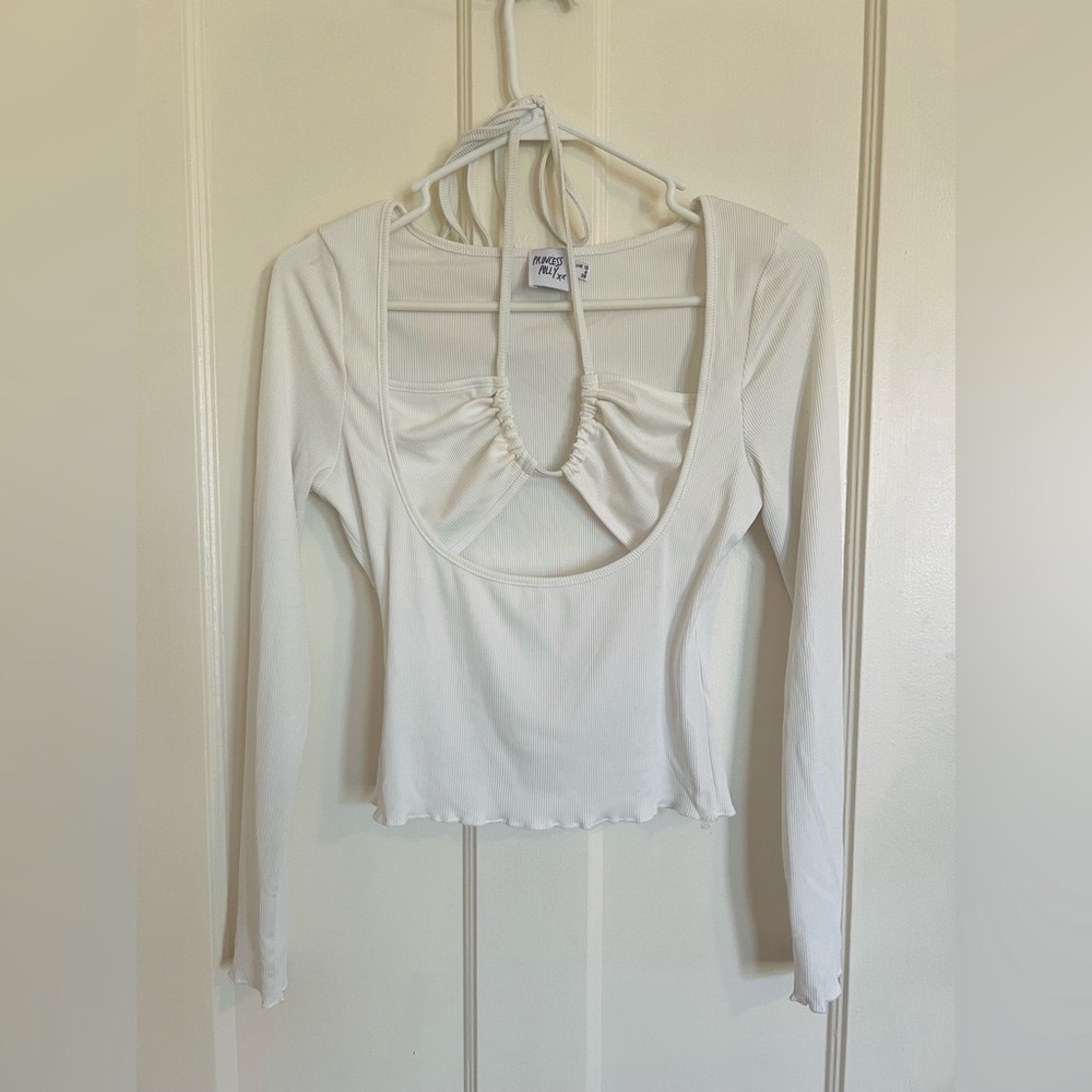 Princess Polly White Long Sleeve Top